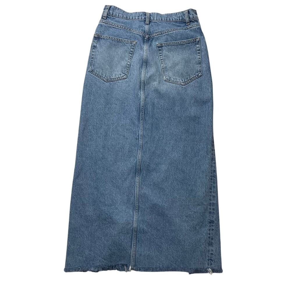 Reformation Nila Long Denim Midi Skirt Size 29 Women's High Waist Organic Cotton - Picture 3 of 8
